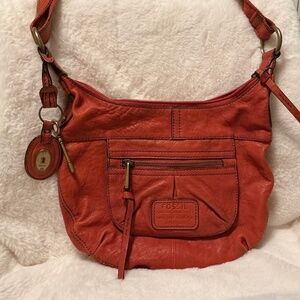 Fossil Long Live Vintage 1954 Shoulder Bag-Brown Leather